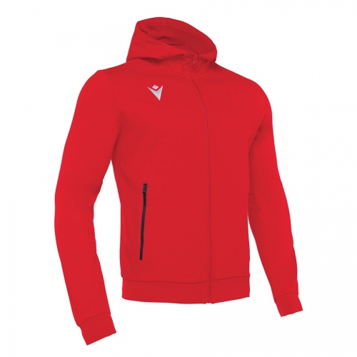 Macron Sportswear Moški zgornji deli trenirk Cello Hoodie RED | Športna trenirka | Macron Sportswear