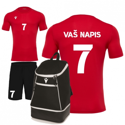 Macron Sportswear Cici paketi Cici Rigel Rdeča | Otroški nogometni komplet | Macron Sportswear