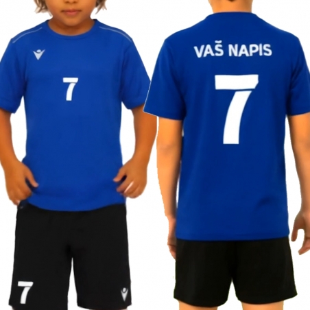 Macron Sportswear Kompleti s tiskom Cici Rigel Basic Rojal | Otroški nogometni dres | Macron Sportswear