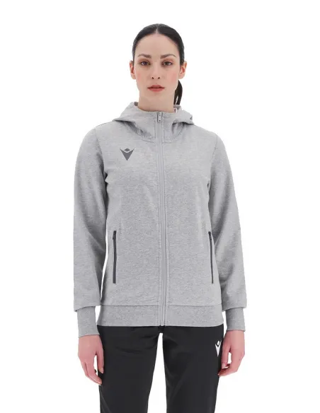 Macron Sportswear Ženski zgornji deli trenirk Drum Hoodie GRY | Ženska športna trenirka | Macron Sportswear